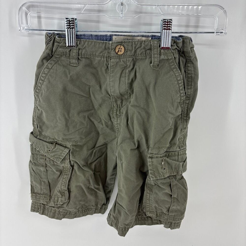 Lucky Brand Kid's Green Adjustable Waist Mid Rise Cargo Shorts Size Large